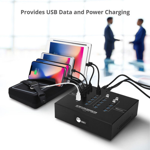 SIIG Industrial 20 Port USB 3.0 Charging Hub External Type B For Mac And PC With S ID-US0611-S1