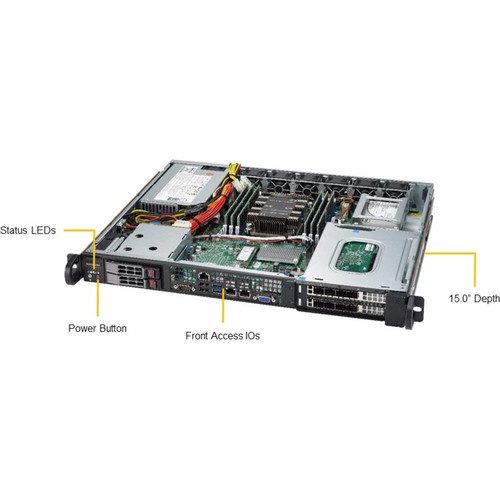Supermicro SYS-1019P-FHN2T SuperServer 1019P-FHN2T - 1U Rackmount Server Barebone - Socket P LGA-3647 - Intel C622 - 1. 5TB DDR4 - 10GbE