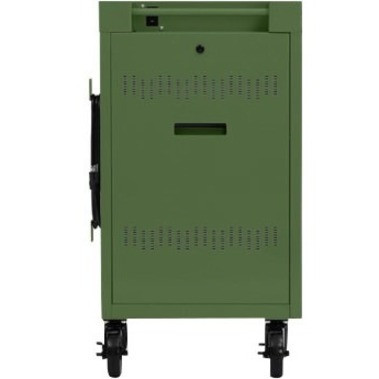 Bretford CUBE Cart Mini Charging Cart - 4 Casters - 5" (127 mm) Caster Size - Steel - 24" Width x 21" Depth x 37.5" Height - Grass - (Fleet Network)
