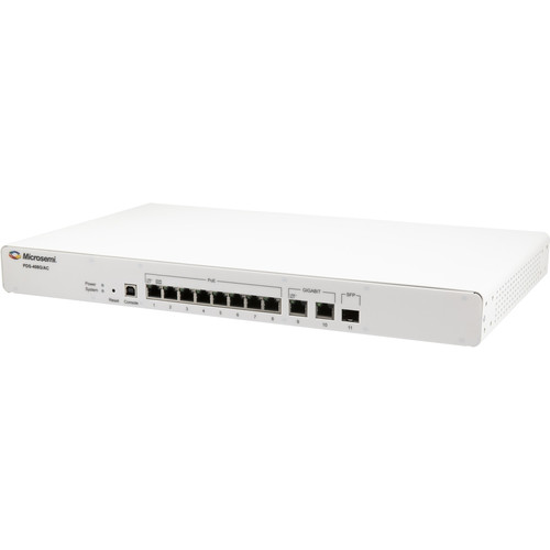 Microchip 8 Port Digital Ceiling PoE Managed Modular Layer 2 Switch With SFP And Fiber Support Manageable Supported Optical Twisted PDS-408G/AC-US