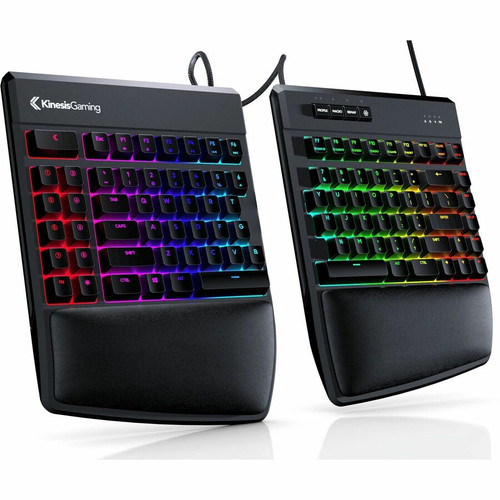 Kinesis Freestyle Edge RGB Gaming Keyboard - Cable Connectivity - USB Type A Interface - RGB LED - Game Mode, Multimedia Hot Key(s) - (Fleet Network)