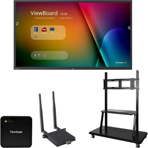 ViewSonic IFP7550-C2 -75" ViewBoard 4K Ultra HD Interactive Flat Panel Chrome Bundle 2 - 75" (1905 mm) LCD Cortex A73 1.10 GHz - 3 GB (Fleet Network)