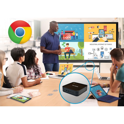 ViewSonic 86 Inch ViewBoard Interactive Flat Panel Bundle With Chromebox For Large Room Collaboration Cortex GHz LCD Mm IFP8650-C1