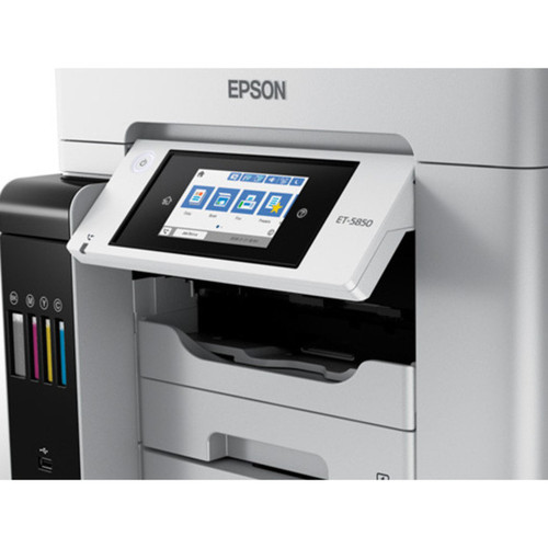 Epson ET-5850 Inkjet Multifunction Printer-Color-Copier/Fax/Scanner-4800x1200 dpi Print-Automatic Duplex Print-66000 Pages-550 sheets (C11CJ29201)