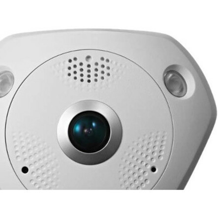 Hikvision DS-2CD63C5G0E-IVS 2MM Smart 12MP Outdoor Fisheye Network Camera - Infrared Night Vision 50ft - IP67 - PoE/DC