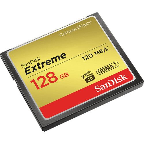 SanDisk Extreme 128 GB CompactFlash - 120 MB/s Read - 85 MB/s Write (Fleet Network)