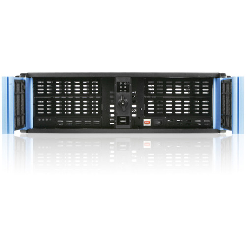 iStarUSA D Storm Rackmount Chassis With Blue SEA Bezel HDD SSD Converter Compatible SECC Aluminum Alloy D-300SEA-BL-HDD2535