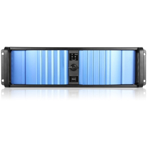 iStarUSA D Storm D-300SEA-BL-RAIL24 Server Case with Blue SEA Bezel - Rack-mountable - Blue, Black - SECC, Zinc-coated Steel, Aluminum (Fleet Network)
