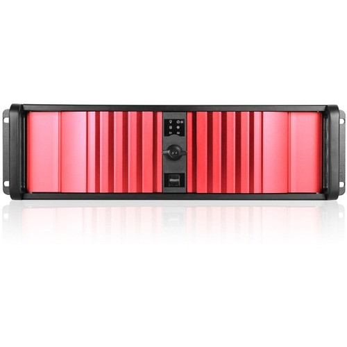 iStarUSA D Storm D-300SEA-RD-RAIL24 Server Case with Red SEA Bezel - Rack-mountable - Red, Black - SECC, Zinc-coated Steel, Aluminum - (Fleet Network)