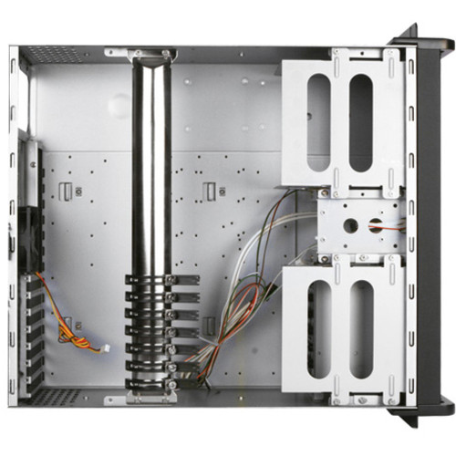 iStarUSA D Storm Rackmount Server Chassis With Blue SEA Bezel HDD SSD Converter Compatible SECC Aluminum Alloy Front Panel D-400SEA-BL-HDD2535