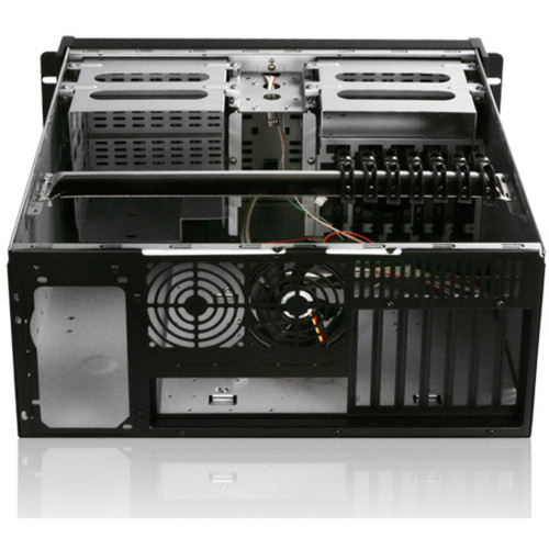 iStarUSA D Storm Rackmount Server Chassis With Blue SEA Bezel HDD SSD Converter Compatible SECC Aluminum Alloy Front Panel D-400SEA-BL-HDD2535