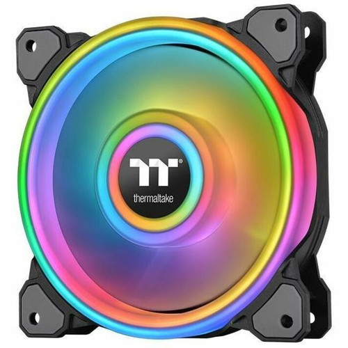 Thermaltake Riing Quad 120 Mm Cooling Fan 3 Pack Enhanced RGB Illumination Quiet Performance Diameter Gal/min Maximum mL/min Rpm S X CL-F088-PL12SW-B