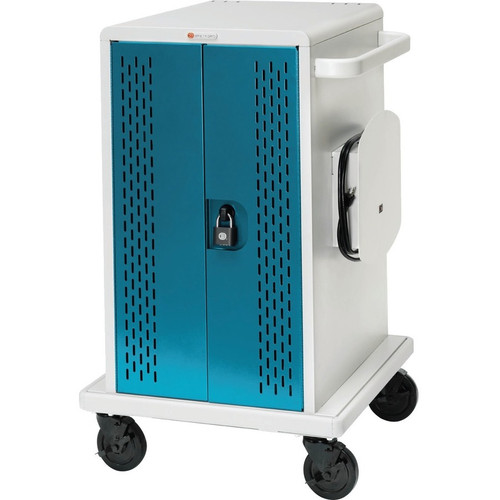 Bretford CORE M Cart - 3 Shelf - 4 Casters - 5" (127 mm) Caster Size - Steel - 26.1" Width x 26.5" Depth x 41.4" Height - Concrete, - (Fleet Network)