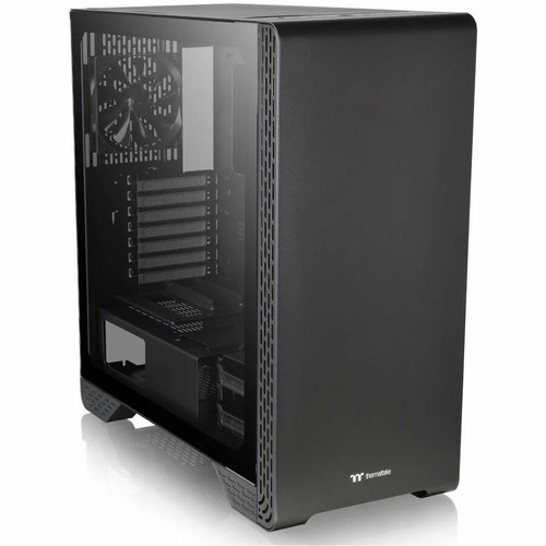 Thermaltake S300 Tempered Glass Mid-Tower Chassis - Mid-tower - Black - Tempered Glass, SPCC, Steel, Metal - 8 x Bay - 1 x 120mm - ITX (Fleet Network)