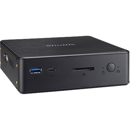 Shuttle NC10U7 XPC Nano Barebone Mini PC - Core i7-8565U 8th Gen - 32GB DDR4 Max - 65W - Black