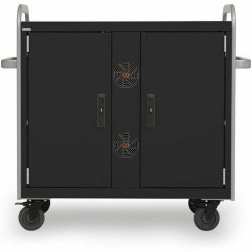 Bretford Link Cart - MDMLAP32NR - 4 Casters - 5" (127 mm) Caster Size - Black Pumice - For 32 Devices (Fleet Network)
