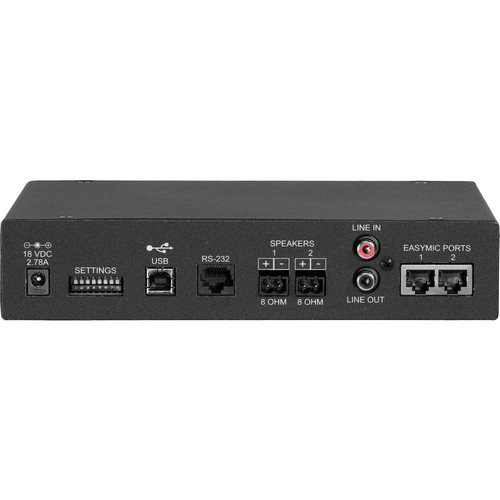 Vaddio EasyUSB Amplifier - 40 W RMS - 2 Channel - Black  - 20 Hz to 20 kHz - 40 W - Ethernet - USB (999-8530-000)