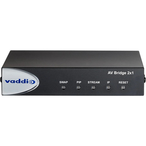 Vaddio AV Bridge 2x1 Video and Audio Mixer for Video Conferencing  - Black - Functions: Video Capturing, Video Streaming, Video Mixing (999-8250-000)