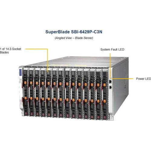 Supermicro SBI-6429P-C3N SuperBlade Server Barebone System - Dual Socket LGA-3647 - 768GB DDR4 - 10GbE - Blade Form Factor