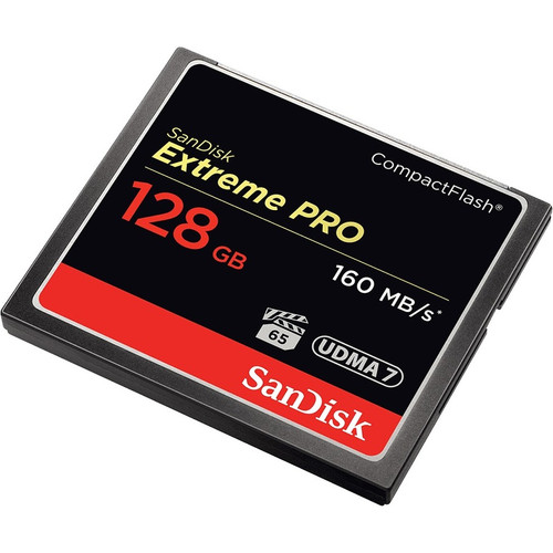 SanDisk Extreme PRO 128 GB CompactFlash - 160 MB/s Read - 150 MB/s Write (SDCFXPS-128G-X46)