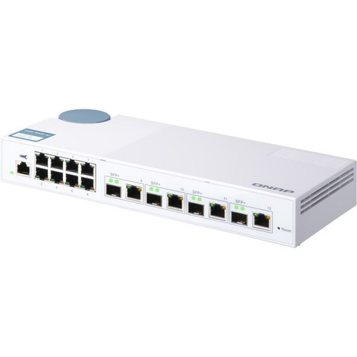 QNAP QSW-M408-4C Ethernet Switch - 8 Ports - Manageable - 2 Layer Supported - Modular - Twisted Pair, Optical Fiber - Desktop - 2 Year (QSW-M408-4C-US)