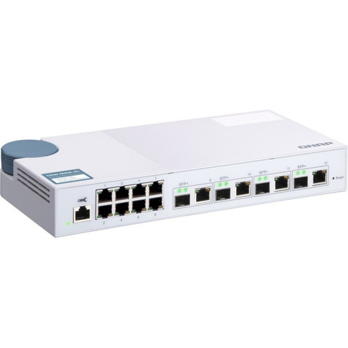 QNAP QSW-M408-4C Ethernet Switch - 8 Ports - Manageable - 2 Layer Supported - Modular - Twisted Pair, Optical Fiber - Desktop - 2 Year (QSW-M408-4C-US)