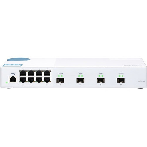QNAP QSW-M408S Ethernet Switch - 8 Ports - Manageable - 2 Layer Supported - Modular - Twisted Pair, Optical Fiber - Desktop - 2 Year (Fleet Network)