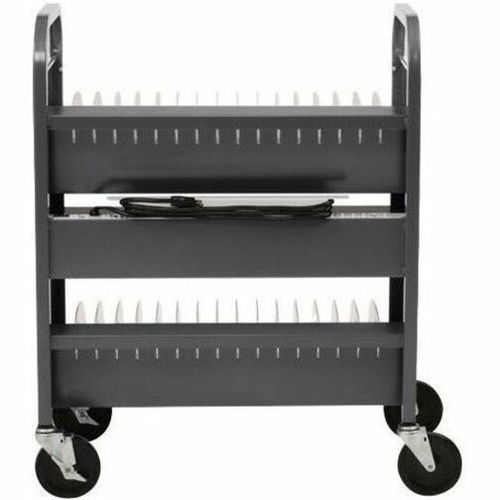 Bretford TVCT30AC-PM Transport Cart - 30-Device Mobile Charging Cart with 4 Locking Casters - Cable Management - Steel Construction - Platinum Gray