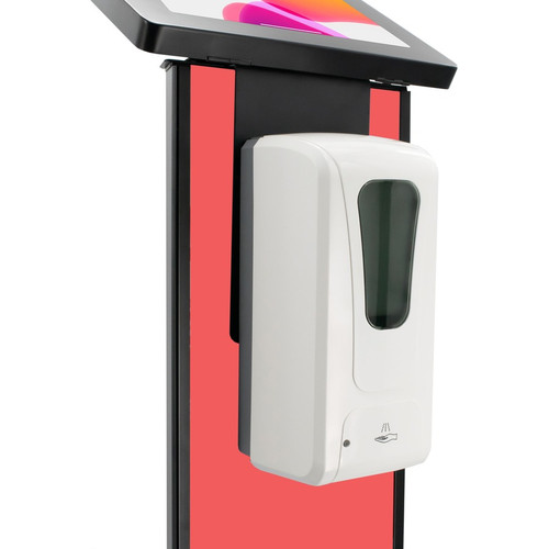 CTA Digital PAD-PSTT1B POS Terminal Stand - 10. 5" Screen Support - Floor Mount - Black Steel - Key Lock - Anti-Theft