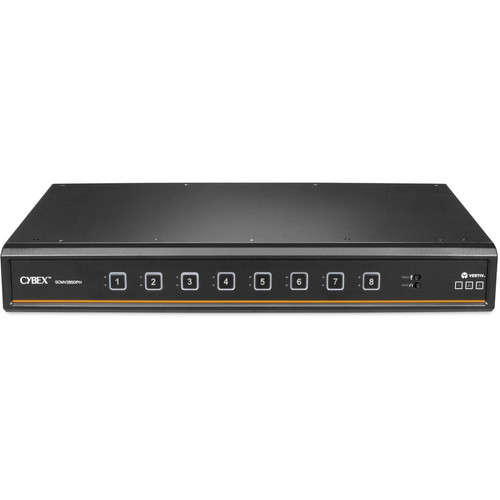 AVOCENT Cybex Secure 8 Port MultiViewer KVM - PP4.0 Certified - 2 Computer(s) - 1 Local User(s) - 3840 x 2160 - 5 x USB - 10 x HDMI - (Fleet Network)