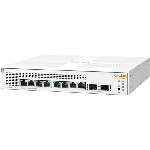 HPE Instant On 1930 8G Class4 PoE 2SFP 124W Switch - 8 Ports - Manageable - Gigabit Ethernet - 10/100/1000Base-T, 1000Base-X - 3 Layer (Fleet Network)