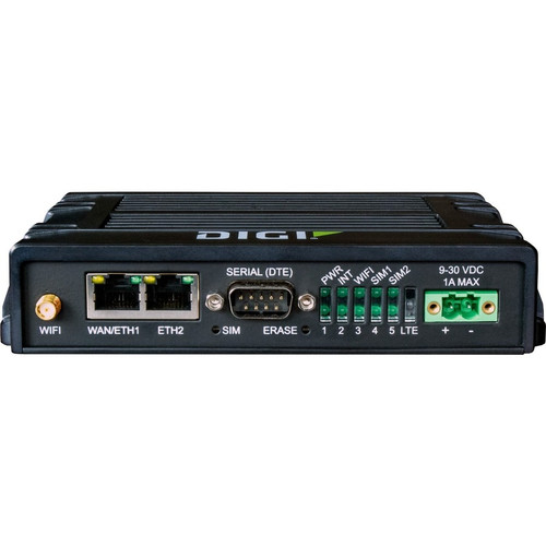 Digi IX20 Wi-Fi 5 IEEE 802.11ac 2 SIM Cellular, Ethernet Modem/Wireless Router - 4G - GSM 850, GSM 900, GSM 1800, GSM 1900 - EDGE, LTE (Fleet Network)