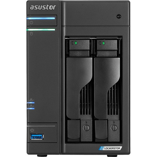 ASUSTOR Lockerstor 2 AS6602T SAN/NAS Storage System - Intel Celeron J4125 Quad-core (4 Core) 2 GHz - 2 x HDD Supported - 2 x SSD - 4 - (Fleet Network)