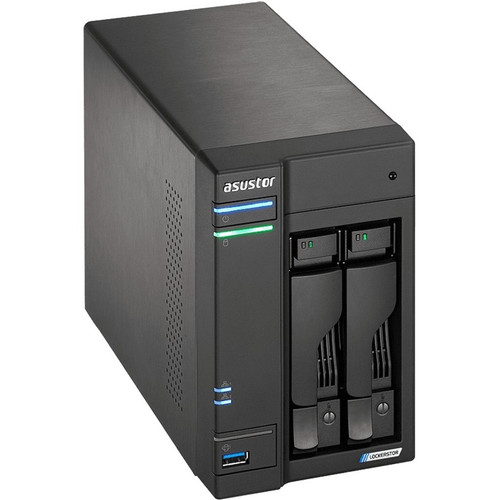 ASUSTOR Lockerstor 2 Compact NAS Storage System Intel Celeron Quad-core GHz Drive Bays Dual SSD Support Supported SAN/NAS Core HDD X AS6602T