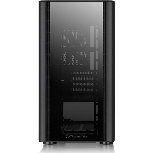 Thermaltake V150 Tempered Glass Micro Chassis - Micro Tower - Black - Tempered Glass, SPCC - 4 x Bay - 0 - Mini ITX, Micro ATX - 4 x - (Fleet Network)