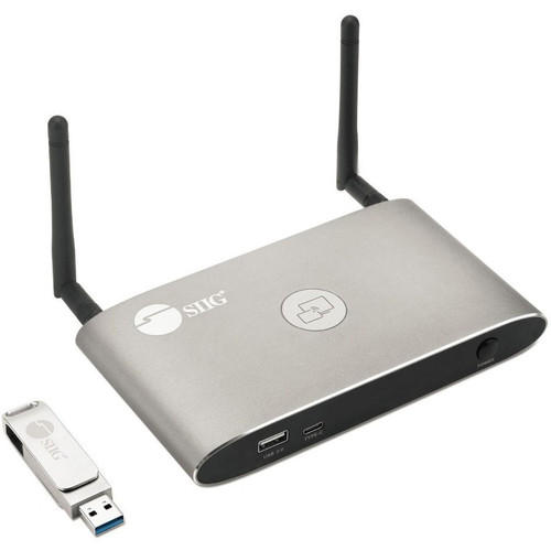 SIIG Dual View Wireless Media Presentation Switch Gateway - 1 Output Device - 2 x Network (RJ-45) - 3 x USB - 1 x HDMI Out - 4K UHD - (Fleet Network)