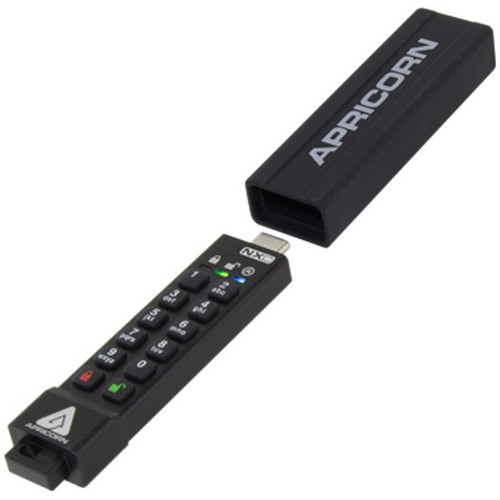 Apricorn Aegis Secure Key 3NXC 32GB USB 3.2 (Gen 1) Type C Flash Drive - 32 GB - USB 3.2 (Gen 1) Type C - 256-bit AES - 3 Year (Fleet Network)