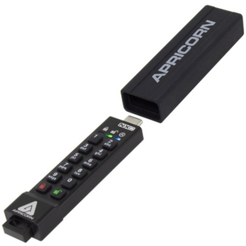 Apricorn Aegis Secure Key 3NXC 128GB USB 3.2 (Gen 1) Type C Flash Drive - 128 GB - USB 3.2 (Gen 1) Type C - 256-bit AES - 3 Year (Fleet Network)
