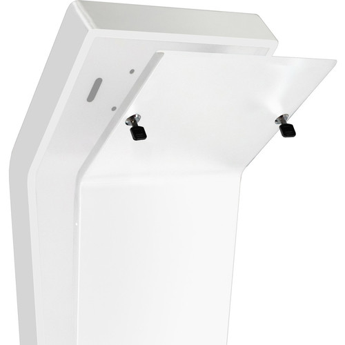CTA Digital PAD-KSDKW Premium Kiosk Station for iPad Gen 7-10 & 9-11" Tablets - White Metal Floor Stand with Lock & Cable Management
