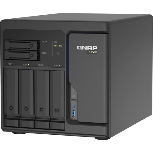 QNAP Cost-effective Xeon D QuTS Hero Desktop NAS With Quad-port 6 Bay High Performance Dual-core D-1602 TS-H686-D1602-8G-US