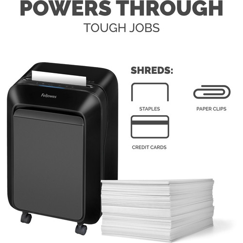 Fellowes LX180 Continuous Cross-cut Shredder 16 Sheets Per Pass For Staples Paper Clips Credit Cards Shredding Clip 5501601