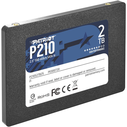 Patriot Memory P210 P210S2TB25 2 TB Solid State Drive - 2.5" Internal - SATA (SATA/600) - Desktop PC Device Supported - 960 TB TBW - - (P210S2TB25)