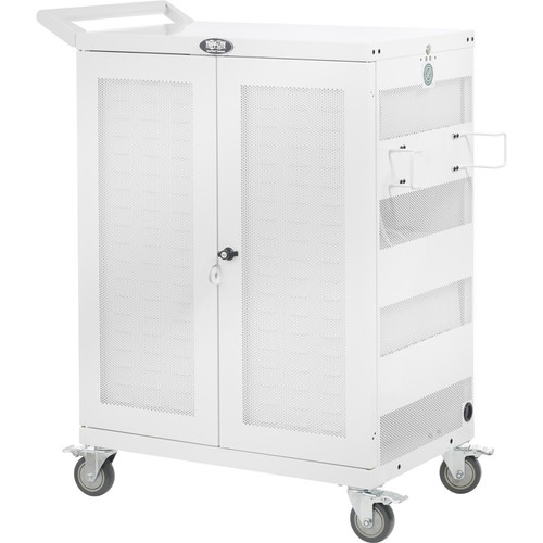 Tripp Lite by Eaton CSC32ACWHG Hospital-Grade 32-Device UV Charging Cart, White - 2 Shelf - 4 Casters - Steel - 34.8" (883.92 mm) x x (Fleet Network)