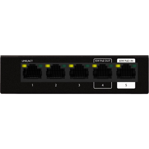 Luxul SW-100-05PD 5-Port Gigabit Multi-Mount Switch with PoE+ - Layer 2 Managed - 15W PoE Budget - Desktop Form Factor