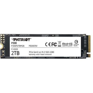 Patriot Memory P300 2 TB Solid State Drive - M.2 2280 Internal - PCI Express NVMe (PCI Express NVMe 3.0 x4) - Desktop PC, Notebook - - (Fleet Network)
