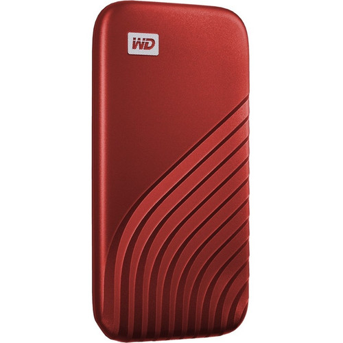 WD My Passport WDBAGF0020BRD-WESN 2 TB Portable Solid State Drive - External - Red - Desktop PC Device Supported - USB 3.2 (Gen 2) C - (WDBAGF0020BRD-WESN)