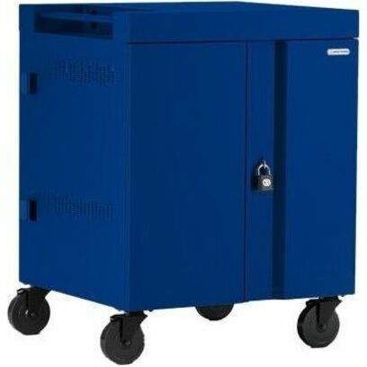 Bretford CUBE Cart - Pre Wired TVC32USBC - 4 Casters - Royal Blue - For 32 Devices (Fleet Network)