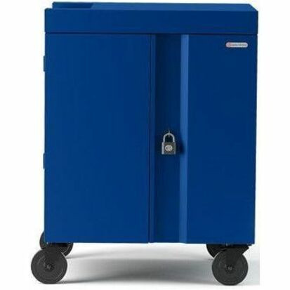 Bretford CUBE Cart Pre-Wired - 4 Casters - Steel - 30" (762 mm) Width x 26.5" (673.10 mm) Depth x 37.5" (952.50 mm) Height - Royal - (Fleet Network)