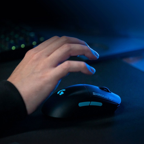 Logitech Pro Wireless Gaming Mouse - Wireless - Radio Frequency - 2.40 GHz - Shroud - USB - 25600 dpi - Symmetrical (910-005974)