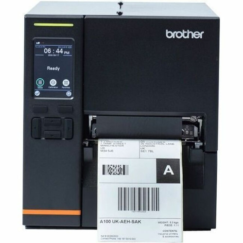 Brother TJ-4021TN Desktop Direct Thermal/Thermal Transfer Printer - Monochrome - Label/Receipt Print - USB - Serial - Black - 4.21" - (Fleet Network)